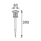 Lampa solarna LED DONA LED 39 0,06W CW
