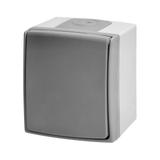 Gniazdo pojedyńcze 2P+Z Schuko AQUATIC PRO IP55, 16A, 230V AC, Szaro-Grafitowy OR-OE-7405(GS)/GR ORNO