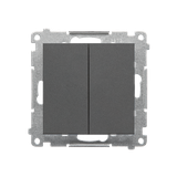 Simon 55 Przycisk zwierny poczwórny 10 AXm szybkozłączka Grafitowy mat