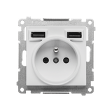 Simon 55 WMDW-001112-114 Gniazdo z zintegrowaną ładowarką 2xUSB A (modu
