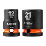 Nasadki udarowe 1/2", 10-24 mm, zestaw 10 szt.