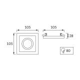 Sufitowa oprawa punktowa BORYS D BEIGE/WHITE