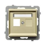SONATA Obudowa gniazda pojedynczego typu Keystone prosta - kolor szampański złoty