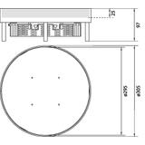tehalit.VE-EE Pokrywa pełna IP54 20kN EKSR12 fi306 25mm stal nierdzewna EKSR120BL25 HAGER