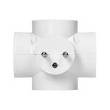 Rozgałęźnik 4x2P+Z, z zabezpieczeniem przeciwprzepięciowym