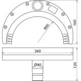 Szczotka półokrągła fi 190 mm