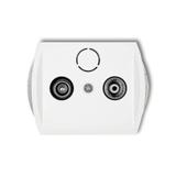 TREND Mechanizm gniazda abonenckiego RTV końcowego w szeregu gniazd przelotowych 6dB biały