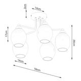 Sollux Żyrandol FILLAN 5 czarny SL.1145