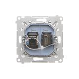 Simon 55 Gniazdo HDMI+RJ45 kat.6 Biały mat