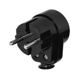 Wtyczka kątowa 2P z gniazdem czarna WT-16U/G K2/CZARNY ORNO