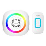 PELA DC, dzwonek bezprzewodowy bateryjny, learning system, 60 dźwięków, LED RGB, 300m, biały