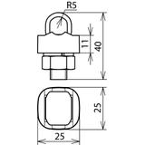 Zacisk KS, 1-częściowy M10, podkładka sprężysta, St/tZn