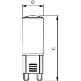 Kapsułka LED 1,9W=25W 220lm / 2700K barwa ciepła LEDcapsule 1,9-25W G9 827 Kapsułki LED PHILIPS