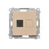 Simon 55 Gniazdo telefoniczne pojedyncze RJ12 Szampański mat