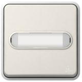 PLEXO55 PRZYCISK PODŚWIETLANY PRZEŁĄCZNY Z UCHWYTEM ETYKIETY BIAŁY/ECRU 10A-250V, Legrand