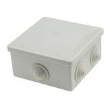 Puszka 80 x 80 x 40 klik, 6 dławików(kwadrat), IP 44