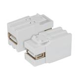 Adapter Keystone Snap-In USB 2.0 typ A-A biały