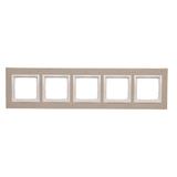 Simon 54 Nature Ramka 5-krotna Nature-Beton AL BETONE IP20/IP44* (*IP44-należy zastosować zestaw uszczelek DUN5) DRN5/91 KONTAKT