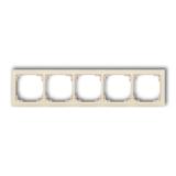 DECO Ramka pięciokrotna z tworzywa DECO Soft beżowa 1DRSO-5 KARLIK