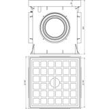 Studzienka probiercza UF 200x200x205 mm bez zacisku, tworzywo sztuczne