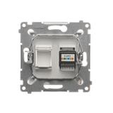 Simon 54 Gniazdo telefoniczne pojedyncze RJ12 biały