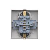 Simon 54 Gniazdo Schuko z przesłonami podwójne 16A z. śrub. złoty mat