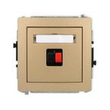 DECO Mechanizm gniazda głośnikowego pojedynczego złoty metalik