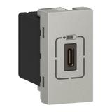 MOSAIC - Gniazdo USB typ C 1,5A - kolor aluminium, Legrand