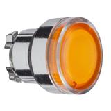Harmony XB4 Przycisk płaski z samopowrotem żarówka BA9s pomarańczowa metalowa ZB4BW35 Schneider