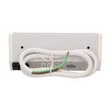 Gniazdo meblowe 2x2P+Z, schuko, biało-srebrne OR-GM-9005/W-G(GS) ORNO