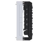 univers N Blok dla szyn zbiorczych poziomych 12x5/10mm 40mm 2xNH00(4xNH000) 300x250mm UE21A2B HAGER