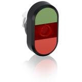 Przycisk podwójny bez tekstu czerwone pole podświetlany MPD1-11R