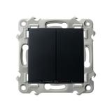 SZAFIR Łącznik podwójny schodowy z podświetleniem niebieskim - kolor czarny metalik