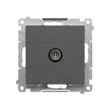 Simon 55 Gniazdo antenowe TV pojedyncze Do instalacji indywidualnych Grafitowy mat