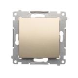 Simon 54 Przycisk pojedynczy rozwierny bez piktogramu 10A szybkozłączka złoty mat