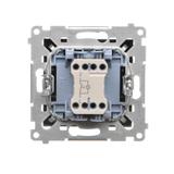 Simon 55 Przycisk zwierny /dzwonek/ z podświetleniem LED szybkozłączka Czarny mat