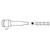 Klucze udarowe Torx 1/2", zestaw 9 szt.