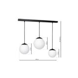 Milagro lampa wisząca Lima 3xE14 czarno/biała MLP6524