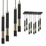 Milagro lampa wisząca Dallas 8xGU10 czarno/złota MLP6551