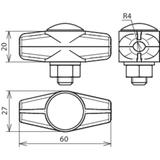 Zacisk ES do drutu 8 mm, ZG