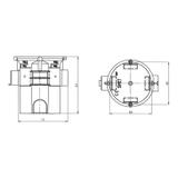 S60Gw ,  Puszka podtynkowa O 60 szeregowa, ekstra - głęboka - 80mm, z wkrętami, niebieski