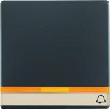 BERKER Q.x Klawisz 2 soczewką z polem opisowym nadrukowany symbol dzwonek antracyt aksamit 16286076