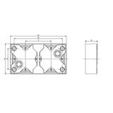 IMPRESJA Puszka instalacyjna podwójna - kolor srebro