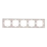 Simon Basic Neos Ramka 5-krotna NEOS – uniwersalna poziom i pion stal inox BMRC5/21 KONTAKT