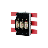 GU1-3/60/AO - Podstawa bezpiecznikowa, wielkość NH-1/250A, odpływ górą, przyłącze płaskie