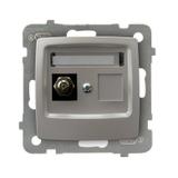 KARO Gniazdo ekwipotencjalne pojedyncze - kolor srebrny perłowy