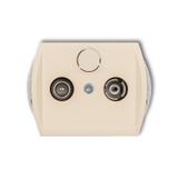 TREND Mechanizm gniazda abonenckiego RTV końcowego 2dB beżowy