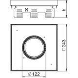 RKFN2UZD3 9VS25, Prostokątna kaseta z otw.na tubus
