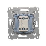 Simon 54 Przycisk pojedynczy zwierny bez piktogramu 10A 250V szybkozłączka brąz mat DP1.01/46 KONTAKT