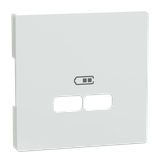 Merten, D-Life, płytka centralna gniazda ładowania USB, biały lotos